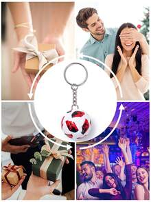 Chaveiro de Futebol da Copa do Mundo, Chaveiro Comemorativo Masculino em Couro PU para Fãs de Futebol, Pode Ser Usado Como Chaveiro para Bolsa, Chaveiro para Carro, Presente para Amigos, Presente de Aniversário, Presente para Clubes, Presente de Feriado, Presente para Festas, Acessório Casual e Decorativo para Bolsas do Dia a Dia - Multicolorido - Ver 9