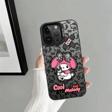 Funda para teléfono 16e 11 12 13 Pro Max 17 14 15 16 Plus, carcasa suave Sanrio Cool Kuromi Melody - Mix05 - Ver 12