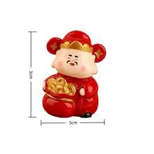 Miniature Landscape Creative New Year God Of Wealth (Random Style) Ornament, Resin DIY Decoration And Accessories, Car, Office, School Desktop Decor - Multicolor - View 3