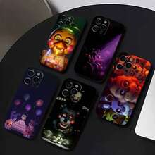 Funda de teléfono Five-Nights-At-Freddys F-Fnaf compatible con  17,16,15,14,13,12,11 Plus, Pro Max, XS, cubierta de silicona suave negra, funda compatible con  17 pro max, funda  17 pro, funda  17, funda  16 pro max - z3 - Ver 1