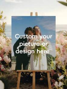 定制照片个性化PVC欢迎/入口标牌 - 可定制图片和文字，壁挂式，适用于婚礼、派对、生日、活动 - 耐用图片板，适用于家居和户外装饰 - 彩色 - 查看 4