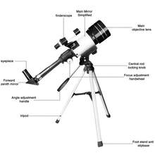 Professional Astronomical Telescope Night Vision With Space Star Moon HD Viewing - White - View 3