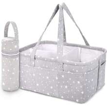 Organizador de Pañales para Bebés con Enfriador de Biberones - Organizador porta Pañales para Cambiador - Toallitas y Artículos Cambiantes Organizados,37369310 - Azul - Ver 1