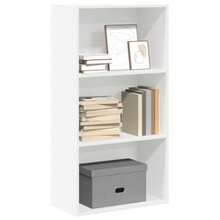 Larryhot Estantería de madera de ingeniería blanca 60x30x114 cm, Fácil de montar, elegante y hermoso, y conveniente para almacenar artículos, es una opción ideal para el almacenamiento y la decoración del hogar. - Blanco - Ver 1