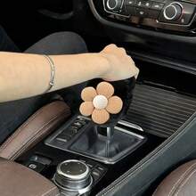 2 Pieces Set Of Handbrake Cover, Shift Lever Cover, Automatic Transmission Protective Cover (Inside The Car), Flower Car Shift Lever Cover, Auto Parts - Flowers - View 5
