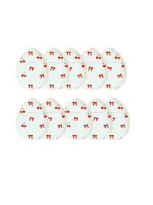 5/10/15/30 Mini Triangle Makeup Sponges, Cherry And Bow Pattern, Waterproof PU Makeup Sponge, Suitable For Foundation And Concealer, Suitable For All Skin Types, Women's Makeup Sponges - Multicolor - View 9