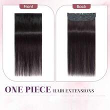 Lucking Hair Clip In Human Hair Extensions Real Human Hair Weft One Piece 100g Clip In Natural Black Direct Hairpiece For Women - Natural Black - 查看 5