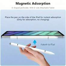 3-In-1 High Precision & Sensitivity Touch Screen Stylus Pen, Compatible With IPhone/IPad/Android Tablets, Black/White