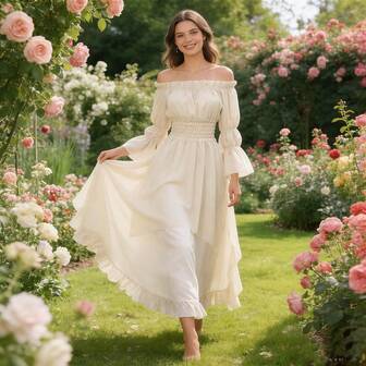 Medieval Renaissance Waist Tie Dress, Costume Role Play, European Style, Summer