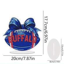 Fairyland JinWenn Decor For Home Diamonds Art Kit Decorations, Football Diamonds Painting Kit For Adult Tabletop Gift DIY 5D Diamonds Dots Buffalo Home Special Crystal Diamond 6.97x7.87 Inch - DP02558 - 查看 4