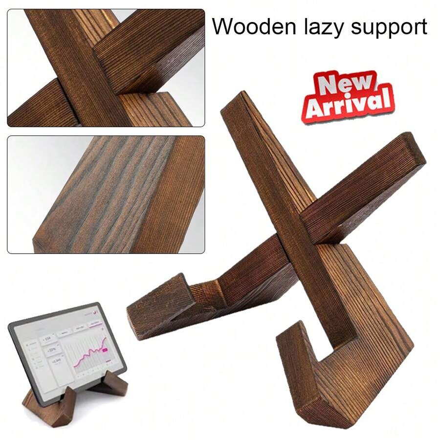 Recipe Book Stand For Kitchen, Wooden Cookbook Holder For Display Stand, Farmhouse Cook Book Stand For Reading Hands Free, Rustic Recipe Holder For Cooking And Cookery Book Stand For Counter