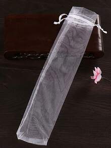 10/2/1 丝绸手扇，纯色布扇装饰，结婚礼物，折叠竹扇，DIY桌面摆件 - 米色 - 查看 5