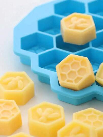 1pc Honeycomb Silicone Mold, Suitable For Making Candles, Soaps, Clays, And Other DIY Handmade Crafts