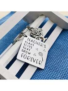 生命树教师节钥匙扣 - 不锈钢材质，励志吊坠，男女皆宜的毕业礼物，融合圣帕特里克节和情人节主题，教师节礼物 | 生命树设计 | 涂层