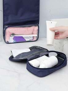 Geantă de machiaj unisex, geantă de călătorie pliabilă cu cârlig, geantă portabilă de mare capacitate, geantă de separare umedă uscată, geantă de depozitare multifuncțională - Multicolor - Vizualizare 10