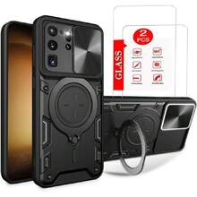 Galaxy S20 Ultra Case - With Screen Protector And Built-In Phone Stand - Black, 37317541 - 中紫紅色 - 查看 1