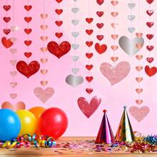 Adorno colgante, decoración romántica de corazón, recuerdo de fiesta, decoración del hogar para el Día de San Valentín o cumpleaños. - vistoso - Ver 1