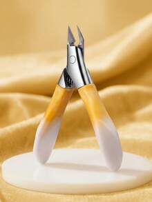 Upgraded Stainless Steel Ingrown Toenail Nipper, Gradient Color Nail Clipper, Durable Slanted Tip Nail Scissors, Foot Care Tool (Random Gradient Color)