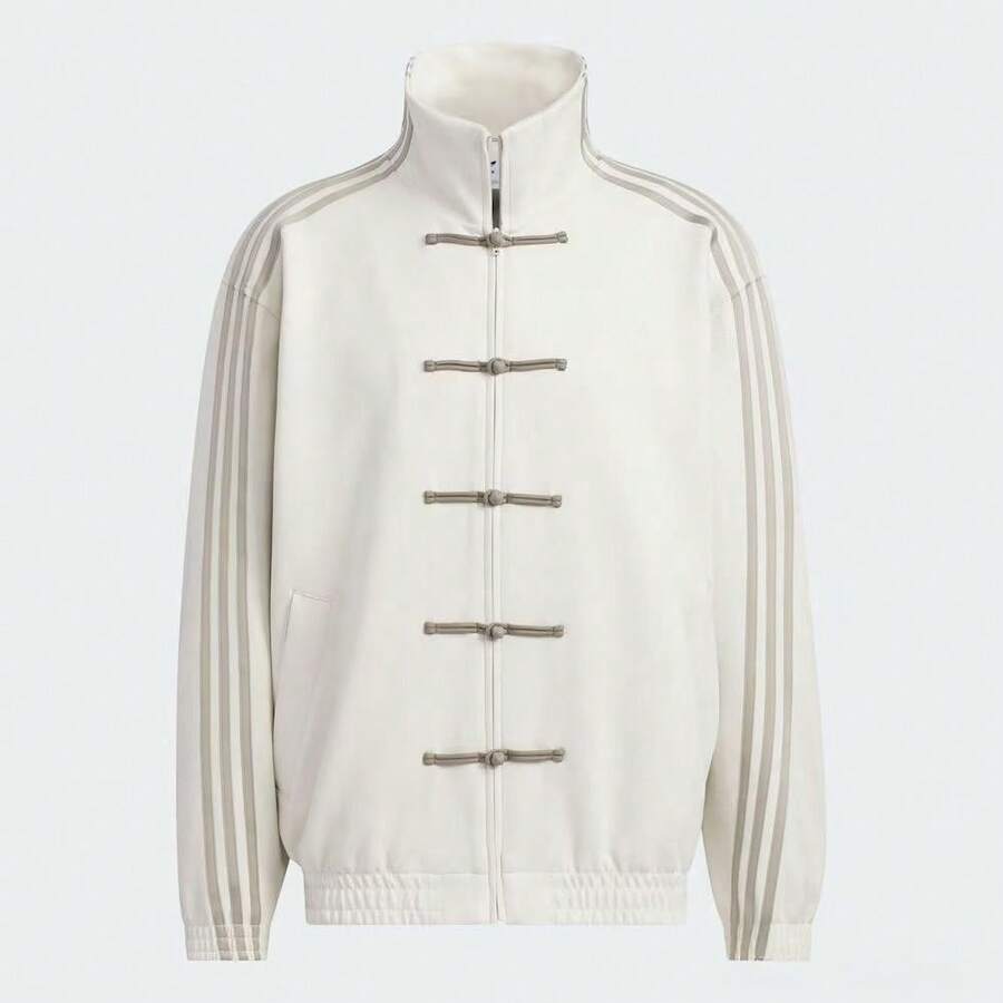 Adidas & Tang Suit Men Hanfu Chinese Traditional Clothes Long Sleeve Jacket , Tang Suit Jacket, Chinese Style, Chinese Embroidered Jacket For Men - 白色 - 查看 1