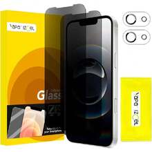 MICA PARA IPHONE 16e, 2 Unidades MICA CRISTAL TEMPLADO PRIVACIDAD Compatible con iPhone 16e + Mica Protector de Pantalla para cámara (2 Micas privacidad + 2 Micas),37335632 - Camel - Ver 1