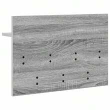 Larryhot Appendiabiti a muro Grigio Sonoma 60 x 40 x 12 cm, Facile da assemblare, dall'estetica elegante e raffinata, pratica per riporre gli oggetti, la scelta ideale per l'organizzazione e la decorazione domestica - Grigio - Visualizzare 7