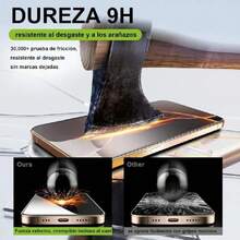 Mica Protector Pantalla de Matte Para iPhone 17 Pro Max 6.9" Cristal Vidrio Templado Fácil Instalación Sin Burbujas Cobertura Total Compatible con Estuches MS,37323029 - Color caoba - Ver 2