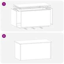 Caja de almacenamiento exterior vidaXL con memoria, color plata, 100 x 50,5 x 50 cm, acero. - Plateado - Ver 10