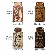Bộ 4 tấm gỗ treo tường sáng tạo lớn 5,8 inch, họa tiết chữ và chú lùn đơn giản dùng trang trí nhà cửa, quán cà phê và nhà hàng, trang trí nhà cửa, trang trí phòng, quà tặng trang trí tường, sinh nhật, tốt nghiệp, trang trí nhà bếp - Nhiều màu - Xem 10