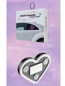 太阳能车载LED氛围灯，心形霓虹灯装饰灯，适用于后窗和侧窗，自动开启设计，5种照明模式，浪漫车内情侣装饰，圣诞节、情人节、周年纪念日和约会之夜的完美礼物