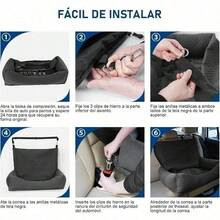 Arien Asiento para Perro Auto Asiento de Coche para Perros Medianos y Grandes Cama de Coche Segura y Cómoda Tamaño Mediano bajo 60 lbs Asiento Lavable para Perros - negro123 - Ver 5