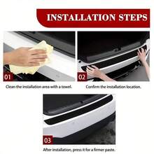 1条汽车后备箱保护条，门槛防滑条，汽车后备箱防刮防撞防磨损条后护板改装件 - 1pcs防撞條 - 查看 3