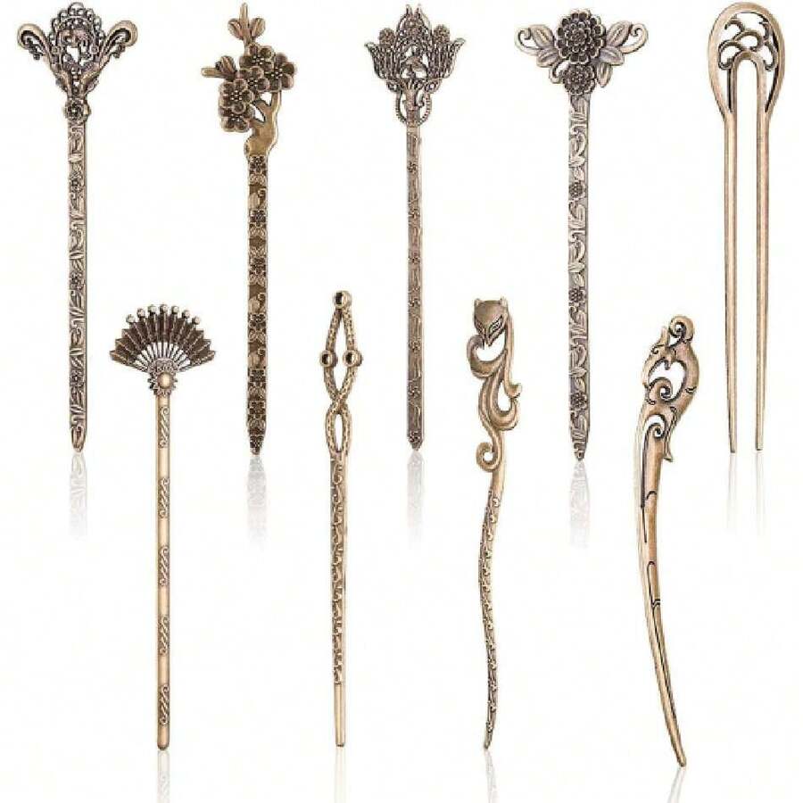 Hair Clips - Bronze - View 1
