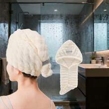 1个女士长发速干帽，超强吸水速干毛巾帽，多种颜色可选，适合女性使用。速干超细纤维毛巾帽，吸水性强，速干！可用作吹风帽或头巾。也可作睡眠帽使用。 - 彩色 - 查看 9