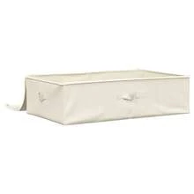 Boîtes de rangement vidaXL, lot de 2, en tissu, 70 x 40 x 18 cm, couleur crème - Beige - Voir 9
