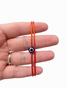 Pulseira Fio Vermelho com Olho Grego – Proteção Contra Mau Olhado - Vermelho - Visão 2