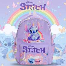 Ba lô Stitch Unicorn Rainbow - Ba lô màu hồng và tím dễ thương dùng hàng ngày, phù hợp cho trường học và du lịch - Ba lô hình nhân vật Lilo & Stitch đáng yêu, dung tích lớn với túi bên hông - Món quà độc đáo dành cho người hâm mộ và học sinh - Nhiều màu - Xem 2
