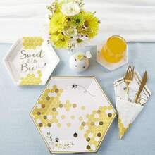 Sweet as Can Bee Baby Shower, 9 pulgadas,37326811 - Rosa vieja - Ver 5