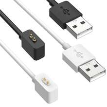 FCV 1个装磁吸式充电器，兼容小米手环10/9/8，替换智能手表充电器，1米，适用于小米手环8/9/10健身追踪器（黑色/白色，1米）