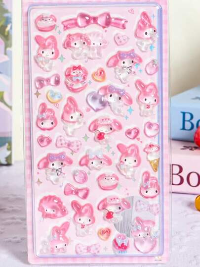 Cartoons Are Cute And Fresh, Sweet And Natural, New Three-Dimensional Crystal Stickers Cinnamon Dog Mobile Phone Case Stickers Cartoon Miniature Scene Stickers Three-Dimensional Decorative Crafts Hand-Painted Stickers Without Cutting School Supplies Back-To-School Season
