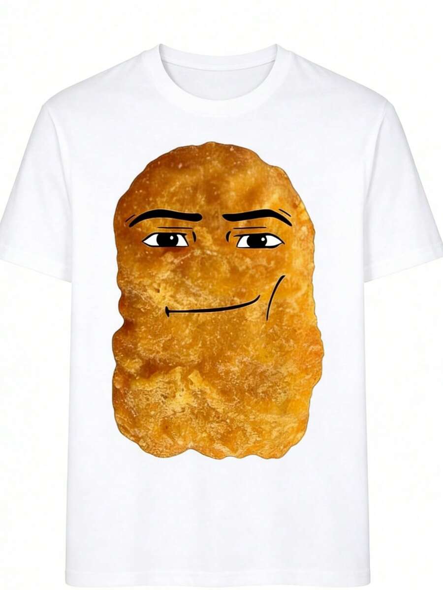 Men's T-Shirt Chicken Nugget Meme T-Shirt, Unisex Funny Graphic T Shirts, Unisex Funny Weird Meme T-ShirtMen's Casual Short Sleeve T-Shirt – Basic Summer Tee For Men (S-XXXL) , Vintage, Shirts, Graphic Tees, , Funny T Shirts, Graphic Tees, Western, White Graphic Tees - trắng - Xem 1