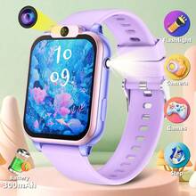 这款 2026 年新款儿童智能手表内置 18 款趣味游戏，配备 1.83 英寸触摸屏、300mAh 电池、超低功耗芯片，以及计步器、相机、手电筒、闹钟、日历、步数计数器、计算器和秒表等功能。 - 彩色 - 查看 16