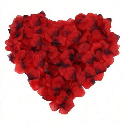 1000片无纺布堆叠仿真花瓣，浪漫婚礼场地装饰，新娘房装饰，仿真玫瑰花瓣