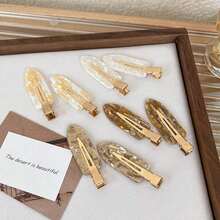 8pcs Colorful Seamless Hairclips Side Bangs Damage-Free Hairpins Hair Accessories For Women Home Bathroom Decor Fall Decor Back To School Hair - Nhiều màu - Xem 4