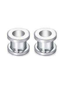 CIZME 2 chiếc khuyên tai nong tai đơn giản bằng thép không gỉ, nút bịt tai dạng ống, kích thước 1.6mm/2mm/3mm/4mm/5mm/6mm/8mm/10mm, kiểu dáng PUNK, trang sức xỏ khuyên tai cho nam nữ, thích hợp đeo hàng ngày, làm quà tặng dự tiệc. - Khuyên tai - Xem 15