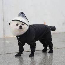 1pc Pet Cat Dog Waterproof Raincoat With Built-In Rain Boots, All-Season Pet Supplies - Multicolor - View 31