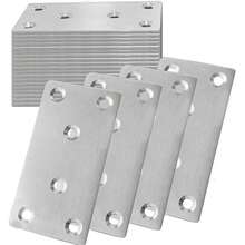 30pcs Furniture & Cabinet Reinforcement Plate - 90° Angle Bracket For Repair And Strengthening, Rust-Resistant Stainless Steel