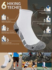 2 đôi tất bóng rổ nam dày dặn, cao đến bắp chân - Giảm sốc, thoải mái và thoáng khí, thiết kế cao cổ, phù hợp cho thể thao, tập luyện | Tất thể thao cao cổ dành cho nam, lý tưởng cho lối sống năng động - Nhiều màu - Xem 4