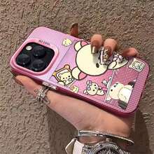 1pc Fashionable, Personalized Cartoon, Relaxed Little Bear Compatible For Phone17/16/15/14/13/12/11/8/ 7ProMax/Pro/Plus/Xs Max/XS/X,For Compatible With Colored Simple Fall Prevtion Anti-Shock, Anti-Slip, Anti Drop, Camera Ls Protection, Silicone Anti Wear Phone Case﻿.Holiday Phone Accessories.Bear Phone Case Phone Case Rilakkuma Cheap Phone Cases 14 Cute Phone Cases Fundas Cover De Gifts For Women Cover 17 Pro Max Fall Silicone Phone Case Gifts For Men - 紫色 - 查看 1