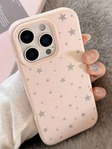 1个粉色磨砂个性化全屏星形图案手机壳，兼容 17 Pro Max/16 Pro Max/15 Pro Max/16/15/13 Pro/14、17 Pro/14/13/12/11手机保护套 - 彩色 - 查看 7