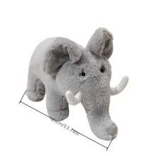 1pc Cute Plush Realistic Elephant Stuffed Animal Doll, Home Decor Sofa Bedroom Plush Elephant Pillow, Holiday Gift - Multicolor - View 3